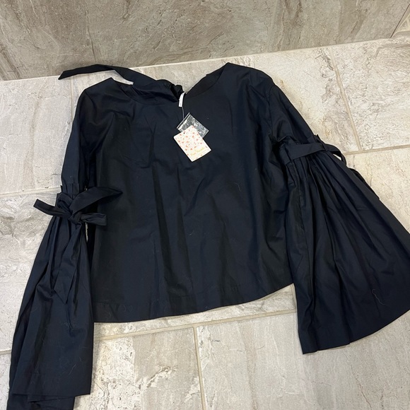 Free People Black Long Sleeve Top - Picture 2 of 2